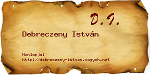 Debreczeny István névjegykártya